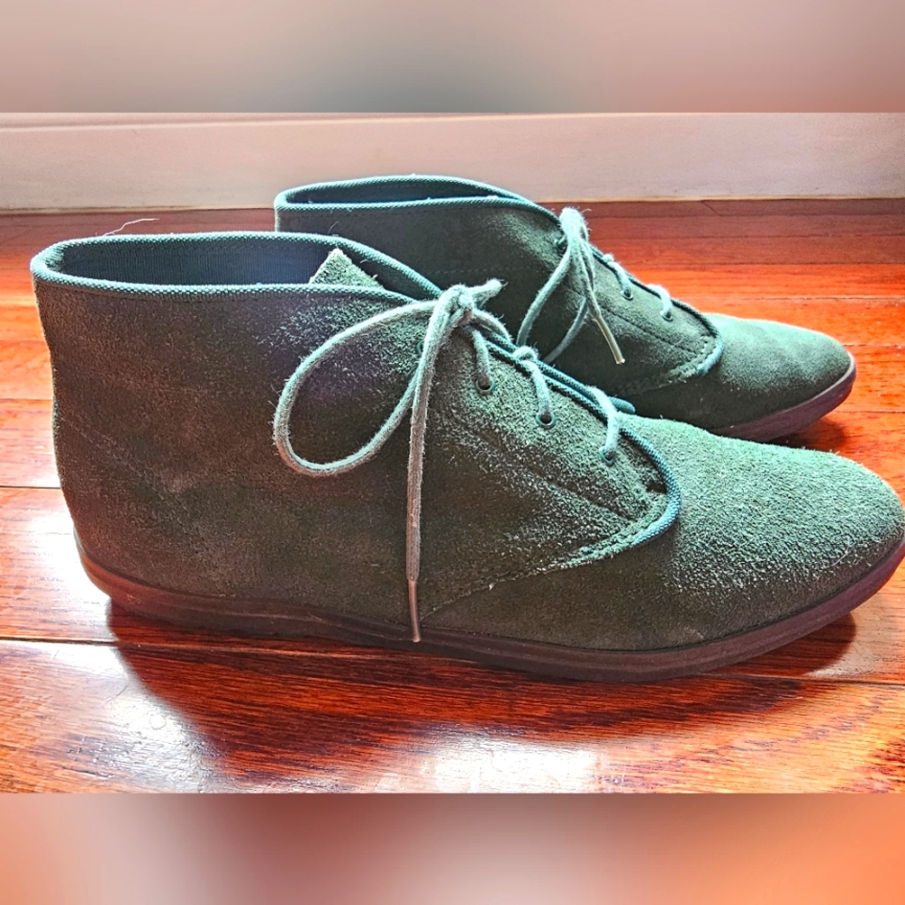 Forest green Keds Chukka hightops ankle booties boots womens size 10